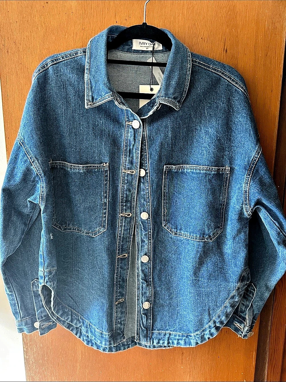 IVRY DAY Denim Jacket Blue Size Small NWT